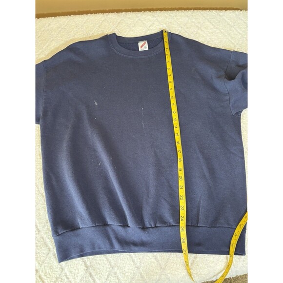 Vintage Jerzees USA Made Solid Blue Sweatshirt Men’s Size XL See Details - Picture 14 of 15